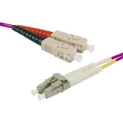Cordon duplex om4 50 125 rose lszh sc lc - 15m