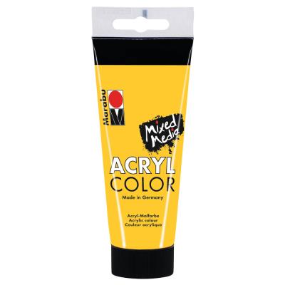 Marabu - Tube AcryColor Couleur Jaune Moyen - 100ml
