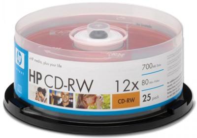 CD-RW 4-12x, 25 pièces en cakebox