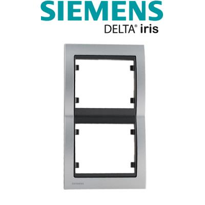 Siemens - plaque double verticale métal aluminium