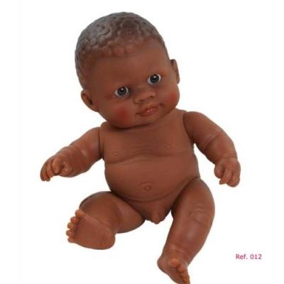 PAOLA REINA - 012 - POUPÉE ET MINI POUPÉE - NOUVEAU-NÉ - PETIT GARÇON AFRIQUE - 22 CM