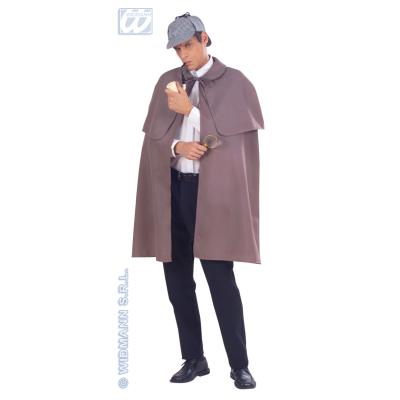Manteau Tissu pesant 100cm. Avec capeline gris