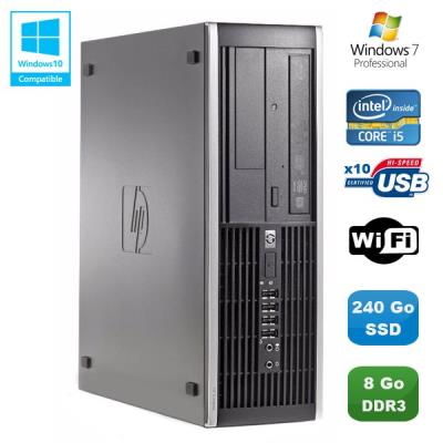 Pc hp compaq elite 8100 sff intel core i5 3.2ghz 8go 240go ssd graveur wifi w7