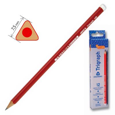 Boîte 12 crayons triangulaires Jovi HB