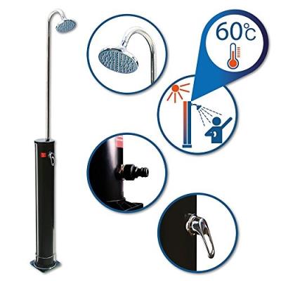 Nemaxx sd20x douche solaire 20l acier inoxydable camping piscine robinet mitigeur jardin mélangeur