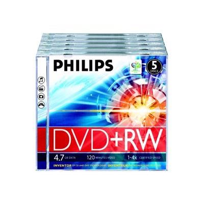 Philips DW4S4J05F - DVD+RW x 5 - 4.7 GB - opslagmedia