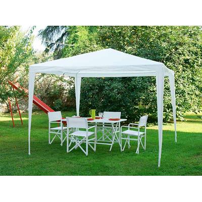 Barnum en fer et plastique coloris blanc - 3 x 3 m - PEGANE -