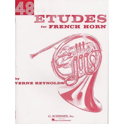 Partitions classique SCHIRMER VERNE REYNOLDS - 48 ETUDES FOR FRENCH HORN Cor