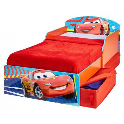 Lit Enfant avec rangement P'tit Bed Classique Disney Cars - Dim : 145 x 77 x 59 cm -PEGANE-