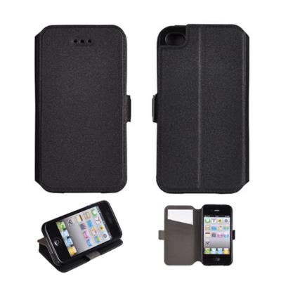 Etui slim book bc3 souple pour Apple iPhone 4 -noir