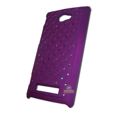 Coque rigide avec strass coloris violet HTC Windo