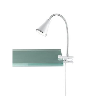 reality leuchten r22711101 lampe flexible à pince 1 ampoule led smd 5 w 240 lm 3000 k blanc 45 cm
