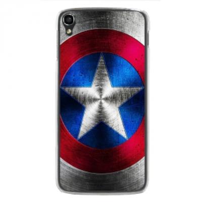 Coque rigide transparente pour Alcatel Idol-3 de 5,5 pouces impression bouclier étoilé aux couleurs