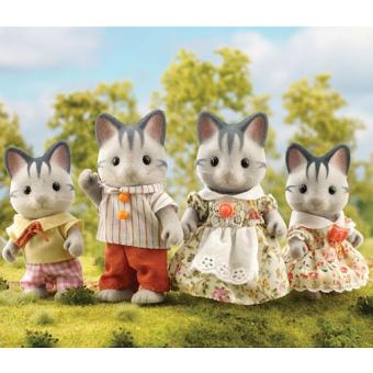 Sylvanian Families Famille Harvey Chat Gris Harvey Grey Cat Family Figurines Autres Figurines Et Repliques Achat Prix Fnac