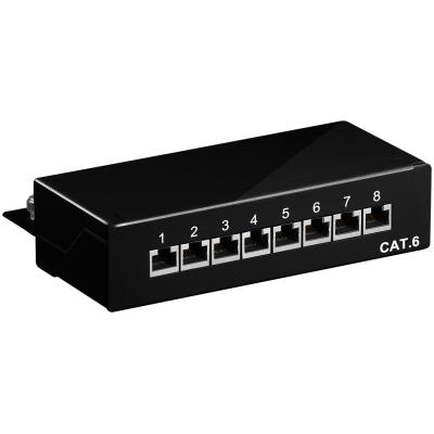 Net patch panel cat6 8 port schwarz goobay