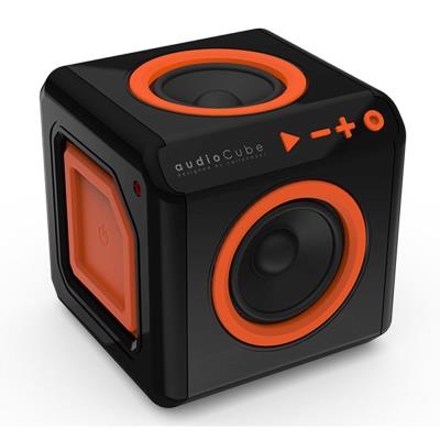 Enceinte Surround AudioCube Noir / Orange Bluetooth - Allocacoc