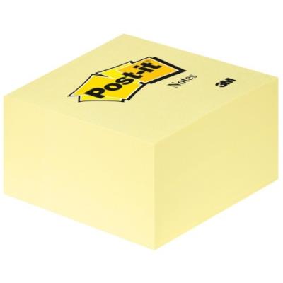 3m - Bloc Cube Post It Repositionnable 76x76mm Jaune - Bloc De 450f