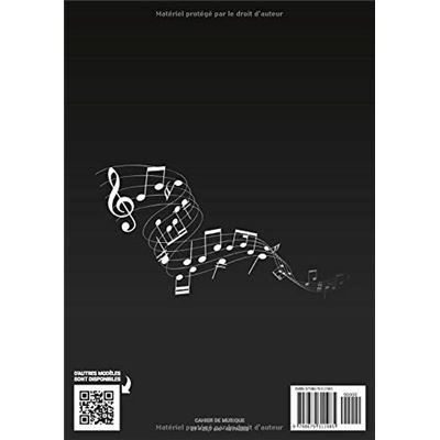 Cahier de musique et chant avec portée et notes pour le chant - 100 pages  Format A4 (21x29,7cm) OverBooker - relié - OverBooker - Achat Livre