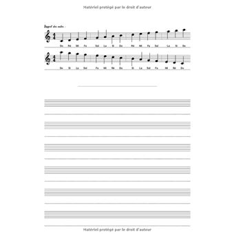 CAHIER SOLFEGE: Cahier de Musique avec Papier Crème à 6 Grosses Portées |  Carnet Grand Format A4 100-Pages | Partition Musicale et Composition Pour
