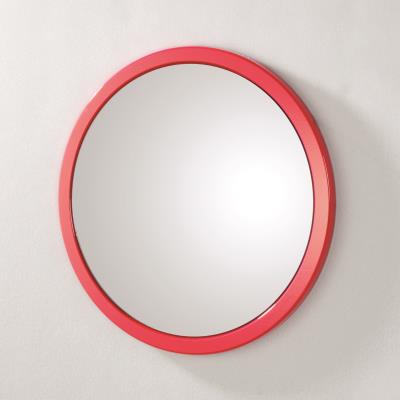 Miroir Mural Acier Rouge