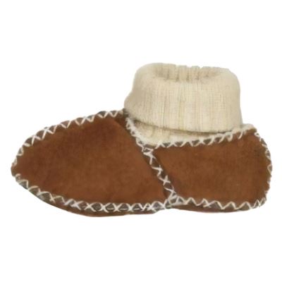 chaussures bébé à lanière élastique marron clair taille 18/19
