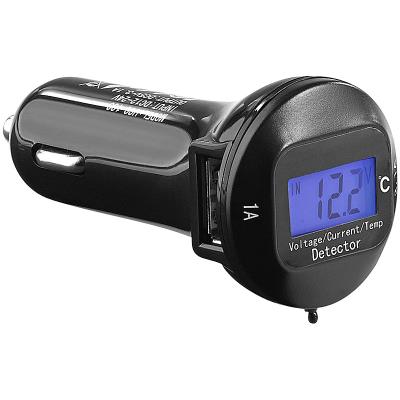 Chargeur allume-cigare 2x USB 12/24 V avec écran LCD et avertisseur de tension