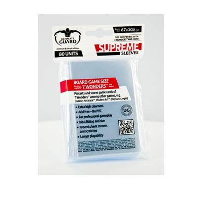 Ultimate Guard - 80 pochettes Supreme Sleeves jeux de plateau 7 Wonders