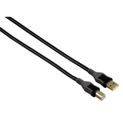 Hama-câble usb 2.0, fiche usb a mâle - fiche usb b mâle, blindé, noir, 0,50m