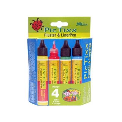 Pluster & linerpen loisirs line pictixx, kit de 4 kreul 49890