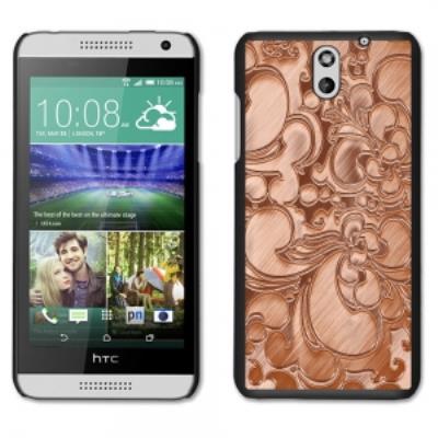 Coque noire pour HTC Desire 610 motifs Arabesques coloris bronze