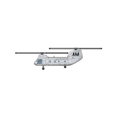 Maquette Hélicoptère : Set de 6 hélicoptères CH-46E Sea Knight Trumpeter