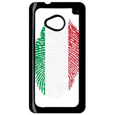 Coque HTC m7 empreinte digitale drapeau italie italy