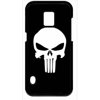 Coque samsung galaxy s5 active tête de mort sur fond noir
