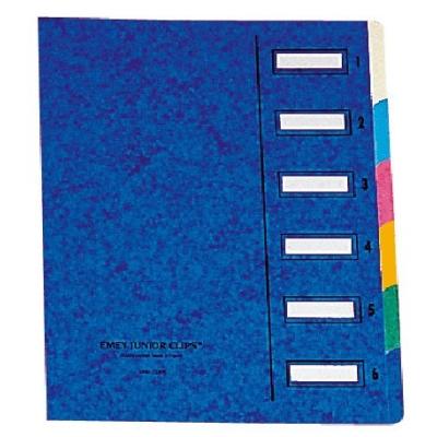 Emey clip junior trieur 6 compartiments 24x32 cm bleu 137.06bleu