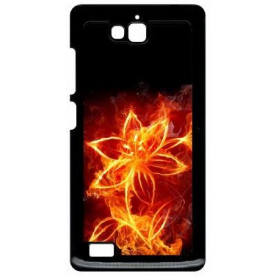 Coque huawei honor 3c et 3c 4g fleur en feu fire flowers