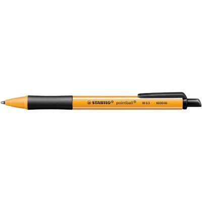 Stylo bille Pointball rétractable PM noir grip antidérapant