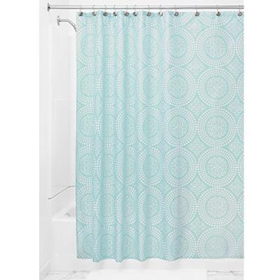 Interdesign 41323eu médaillon rideau de douche blanc/menthe 180 x 180 cm