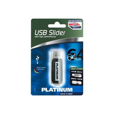 BestMedia Platinum Slider - USB-flashstation - 64 GB