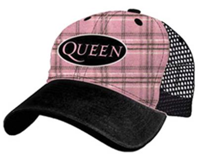 Queen casquette trucker Pink Plaid