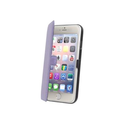 Muvit Made in Paris Slim Folio - Flip cover voor mobiele telefoon - paars - voor Apple iPhone 6 Plus