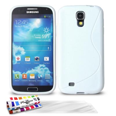 Coque Souple ORIGINALE Ultra Fine Blanc , Le S, Premium de MUZZANO pour SAMSUNG I9500 GALAXY S4 + 3 Protections Ecran , UltraClear, Pour SAMSUNG I9500 GALAXY S4
