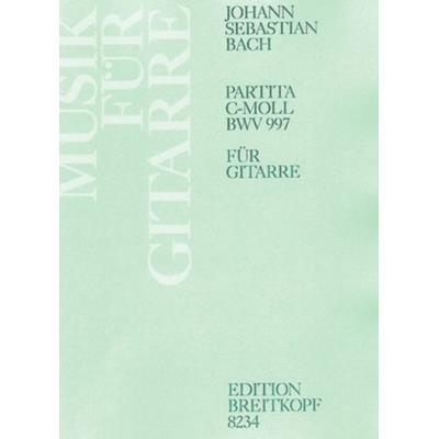 Partitions classique EDITION BREITKOPF BACH JOHANN SEBASTIAN - SUITE C-MOLL BWV 997 - GUITAR Guitare