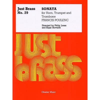 Partitions classique CHESTER MUSIC POULENC - SONATA FOR HORN, TRUMPET AND TROMBONE - HORN Cor