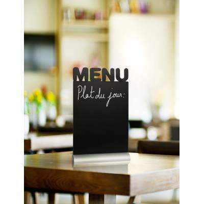 Silhouette de table en aluminium menu