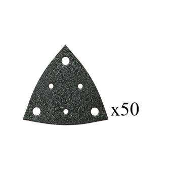 Triangles Abrasifs Pour Ponceuse Delta - Lot De 50 (93x93x93 Mm, Grain 60) - Corindon, 6 Trous - Professionnel