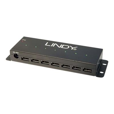 Lindy Industrial USB 2.0 Hub - hub - 7 poorten - desktop