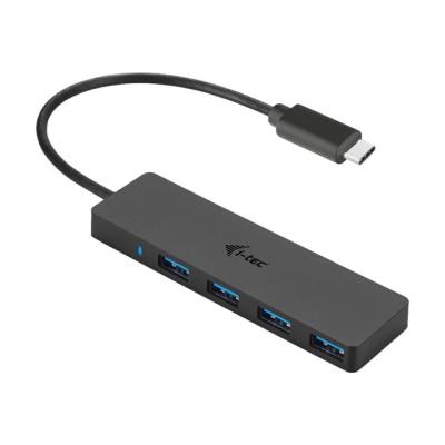 i-Tec USB-C Slim Passive Hub - hub - 4 poorten