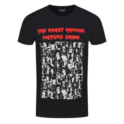 The Rocky Horror Picture Show T-Shirt Characters Homme Noir - Taille S