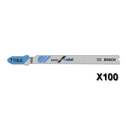 Lot De 100 Lames De Scie Sauteuse Basic For Metal T118A L 92 Mm Bosch 2608631964