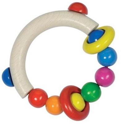 Hochet demi cercle avec perles et 2 anneaux heimess